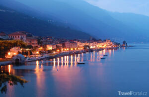 jezero Lago Maggiore v noci